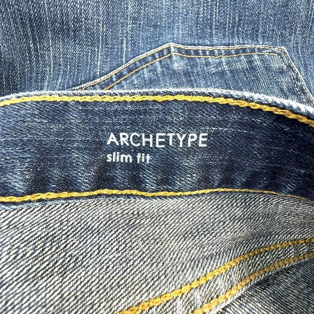 Big Star Blue Jeans Mens Size 36R 38x31.5 Archetype Slim Fit Straight Leg Denim